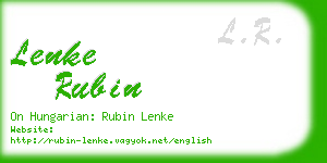 lenke rubin business card